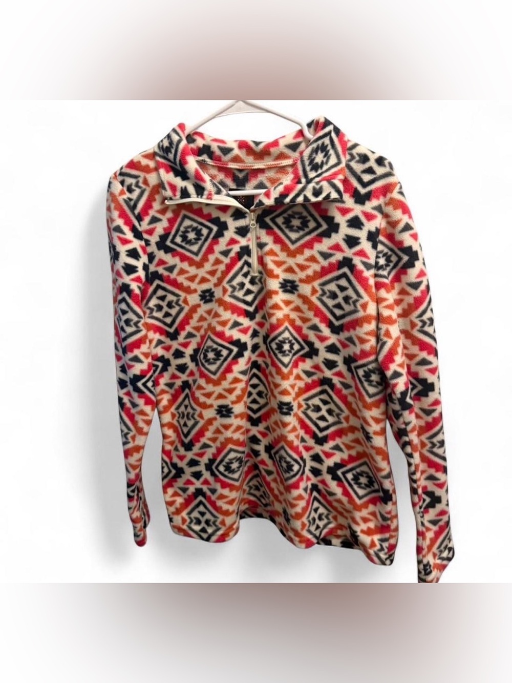 Mountain&isles Aztec women’s fleece quarter zip jacket size medium